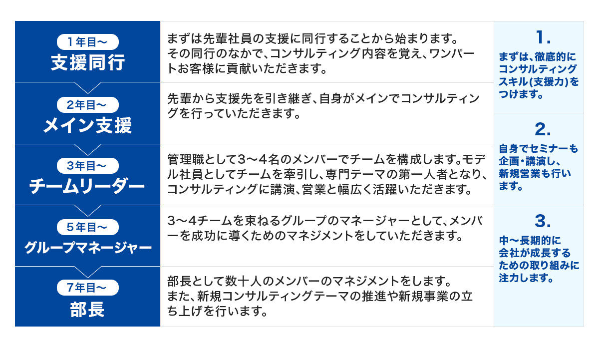 船井総研ロジのキャリアステップ